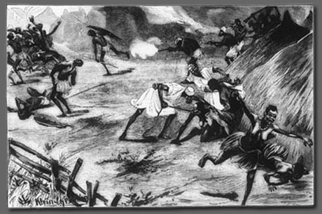   Arabiske slavejægere angriber landsby (University of Virginia)