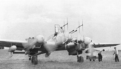 Tysk Me 110 natjager udstyret med radar