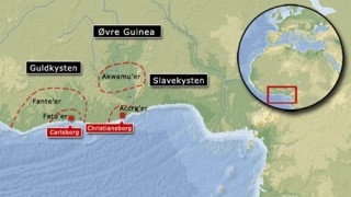 Kort over området ved Guinea (grafik Gert Laursen)