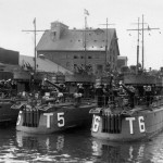 3 torpedobåde af Dragen klassen på besøg i Odense i 1937