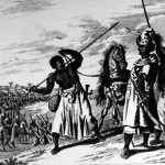 Kongen af Benin med soldater