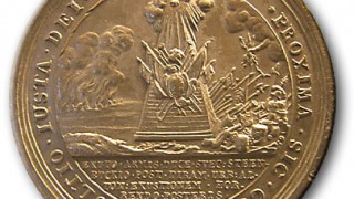 Medalje præget til erindring den svenske Marskal Stenbocks overgivelse af Tønning 20. maj 1713.