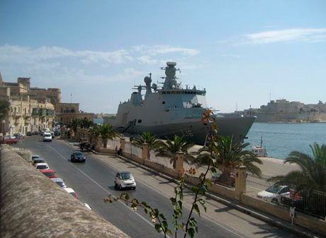 Absalon i Valetta på Malta (foto: Søværnet)