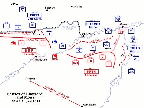 Kampen ved Mons 1914 (fra Wikipedia)
