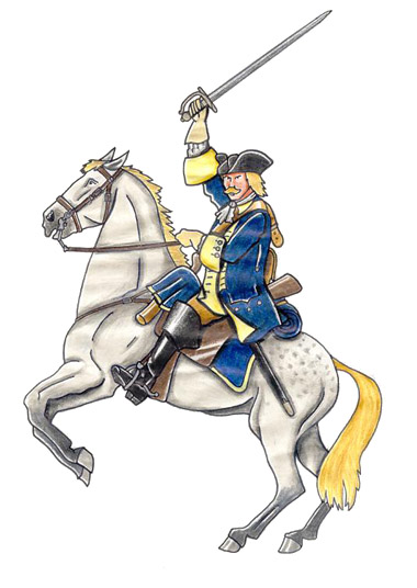Slesvig-Holstein-Gottorp kavalerist - Von der Osten kavaleriregiment