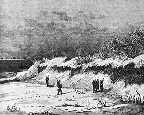 Danske soldater ved Dannevirke, 1864