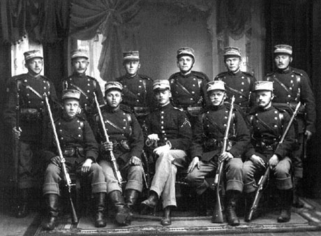 Soldater fra sikringsstyrken ca. 1915. (foto fra Jens Nordlunde)