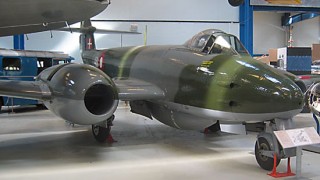 Flyvevåbnets Gloster Meteor MK. 4 på Teknisk Museum i Helsingør
