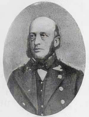 Orlogskaptajn, senere marineminister H. H. S. Grove var chef for skruefregatten SJÆLLAND under træfningen ved Rügen.
Orlogskaptajn, senere marineminister
H. H. S. Grove var chef for skruefregatten SJÆLLAND under træfningen ved Rügen.