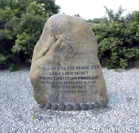 Ved Odden Havn rejstes senere et mindesmærke 300 meter fra positionen.